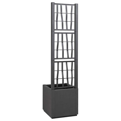 Vaso da giardino Antracite 36 x 36 x 140 cm Polipropilene - homemem39