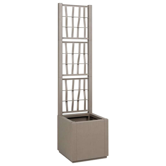 Vaso da giardino Grigio 36 x 36 x 140 cm Polipropilene
