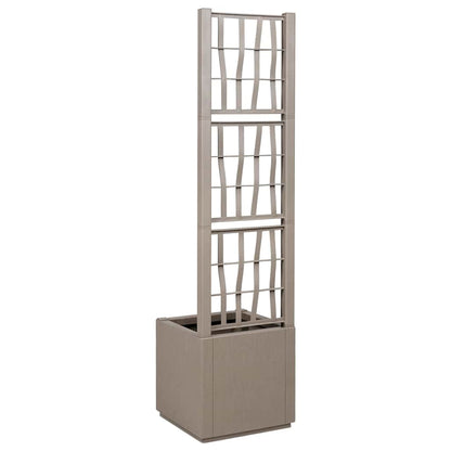 Vaso da giardino Grigio 36 x 36 x 140 cm Polipropilene