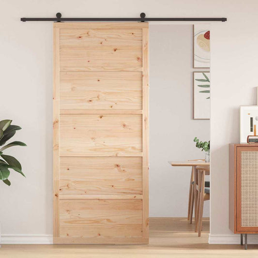 Porta a Fattoria Naturale 90 x 208 cm Legno massello di pino