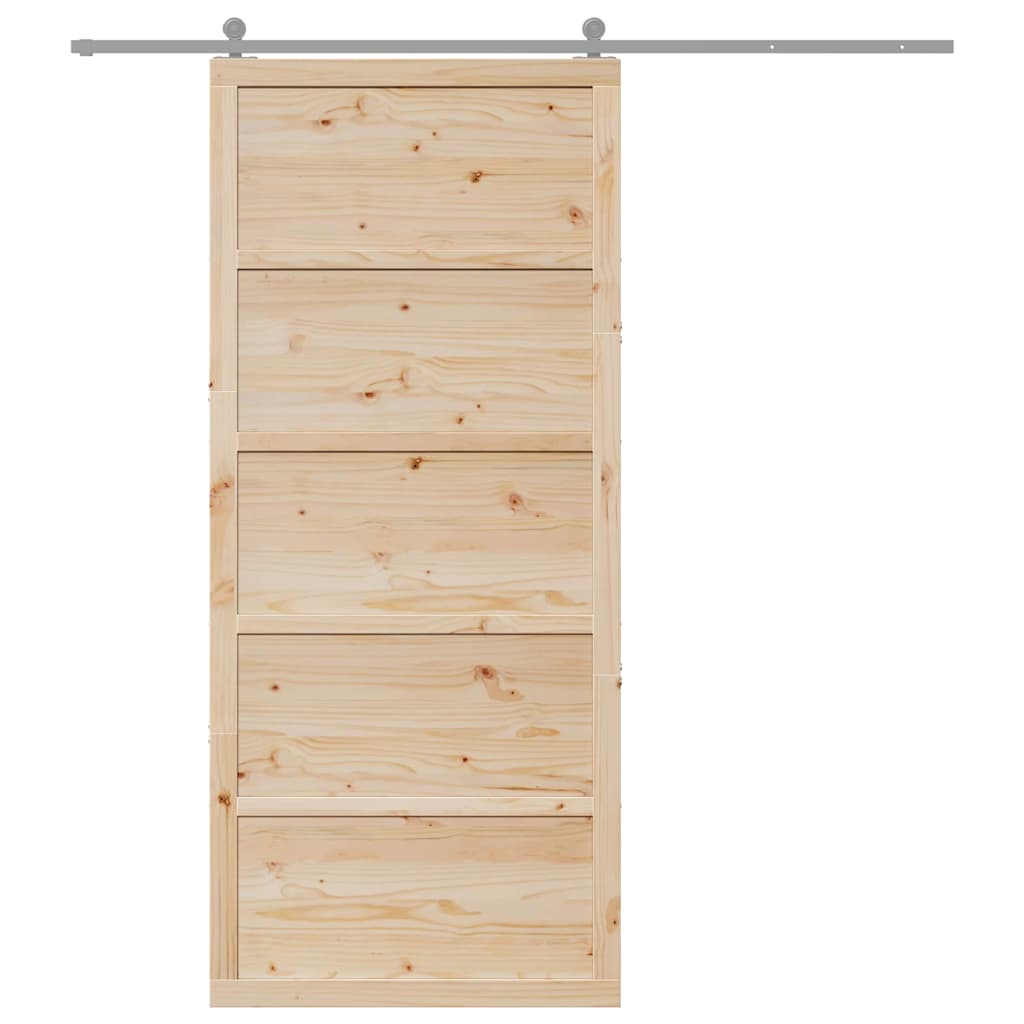 Porta a Fattoria Naturale 90 x 208 cm Legno massello di pino