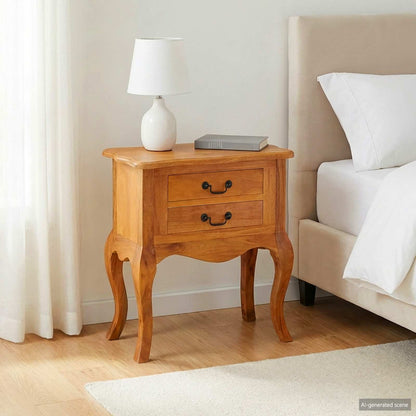 Tavolo laterale con cassetto Naturale 60,5 x 30 x 61 cm | homemem39