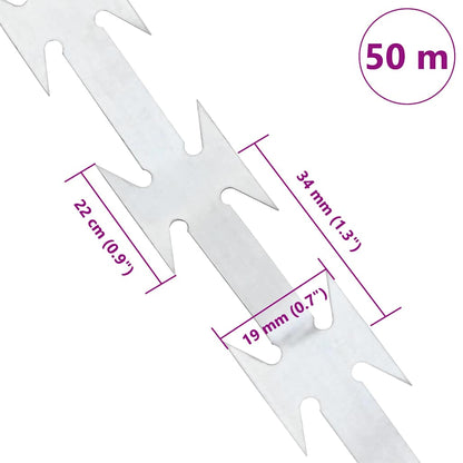 Filo Spinato Argento 5000 x 1,9 cm Acciaio zincato | homemem39