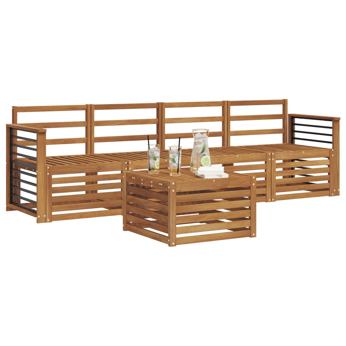 Set divani Naturale Legno di Acacia Massello | homemem39