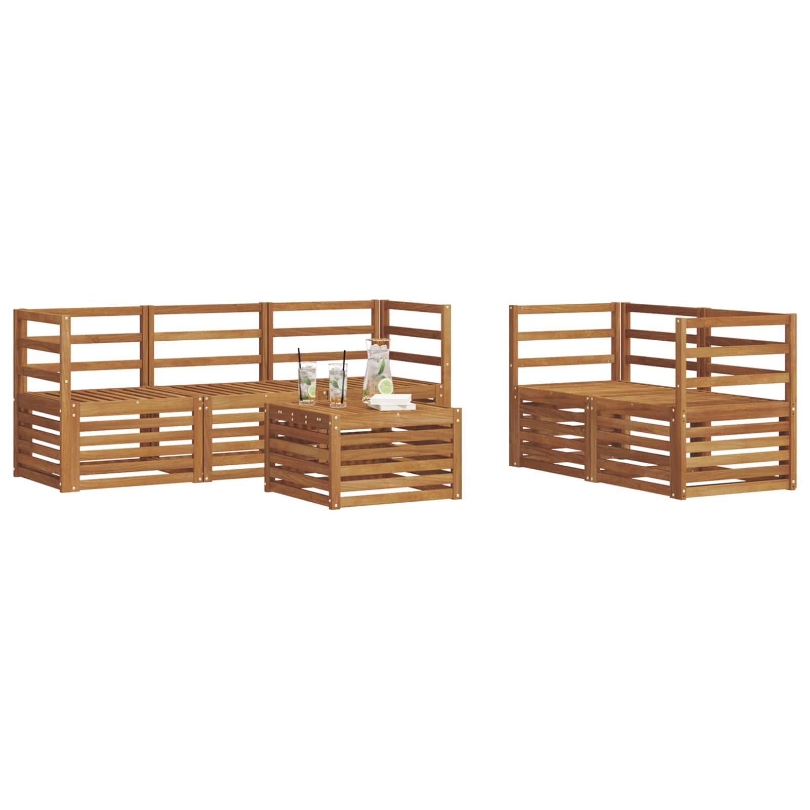 Set divani Legno di Acacia Massello | homemem39