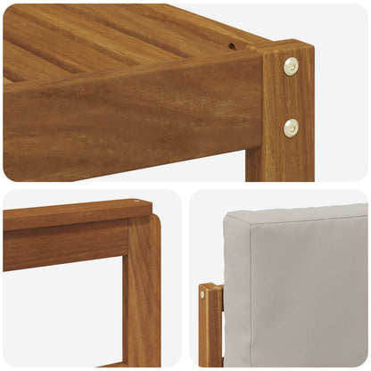 Set divani con cuscino 6 pcs Grigio Naturale e Chiaro