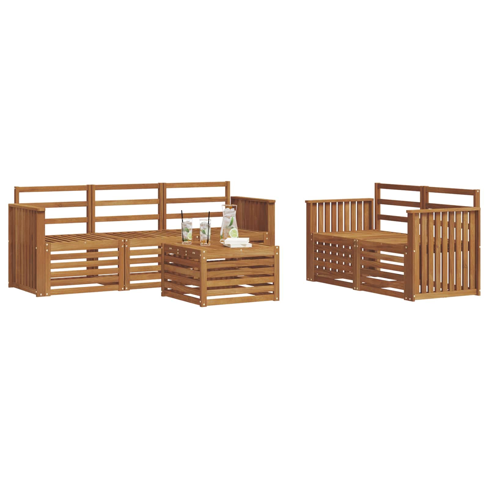 Set divani Legno di Acacia Massello | homemem39