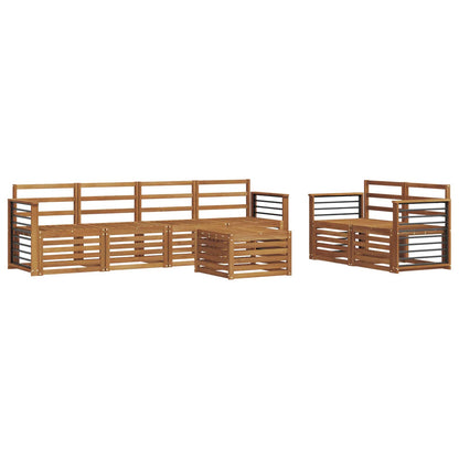 Set divani 7 pcs Naturale Legno di Acacia Massello | homemem39