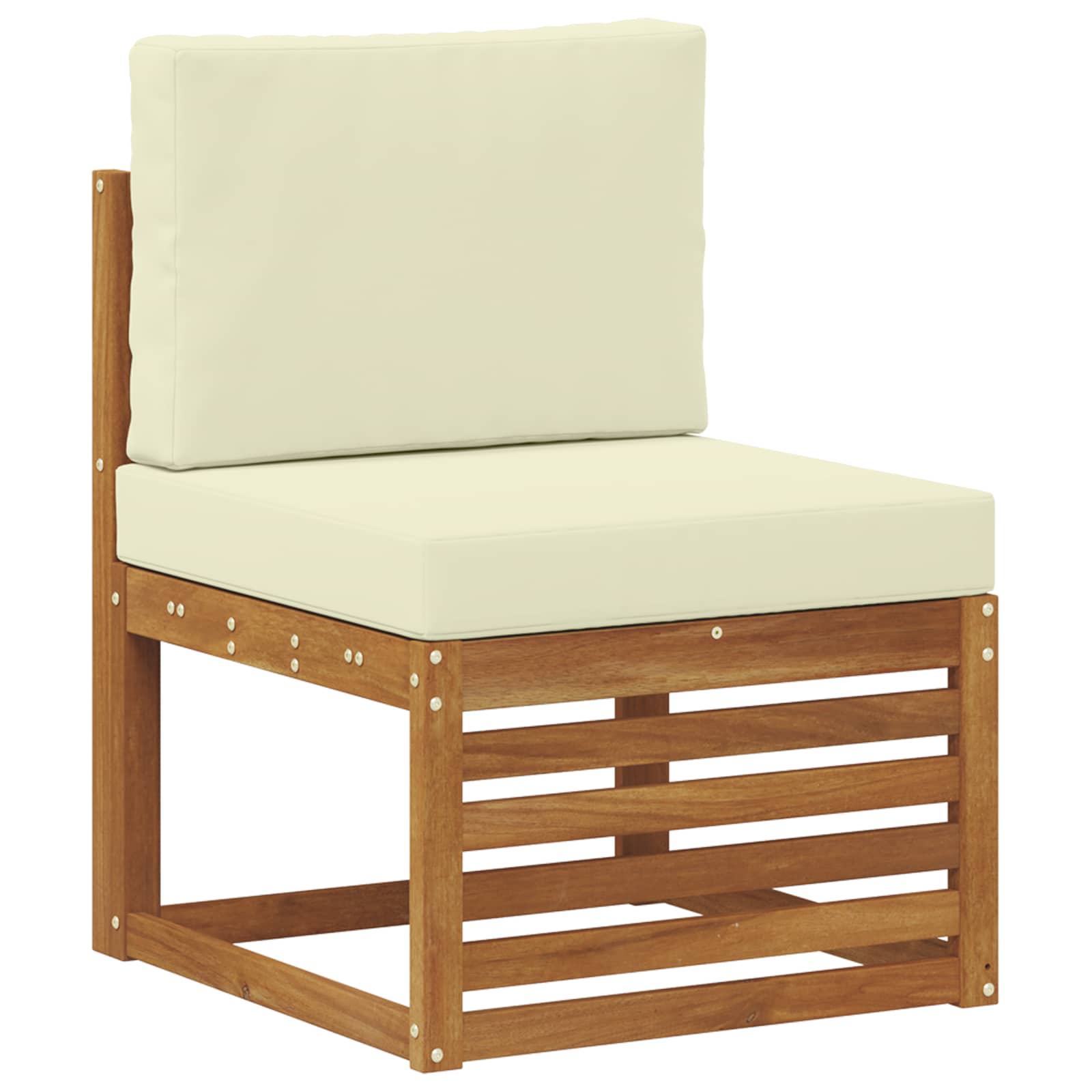 Set di divani da esterno con cuscino 7 pcs Naturale e Crema | homemem39