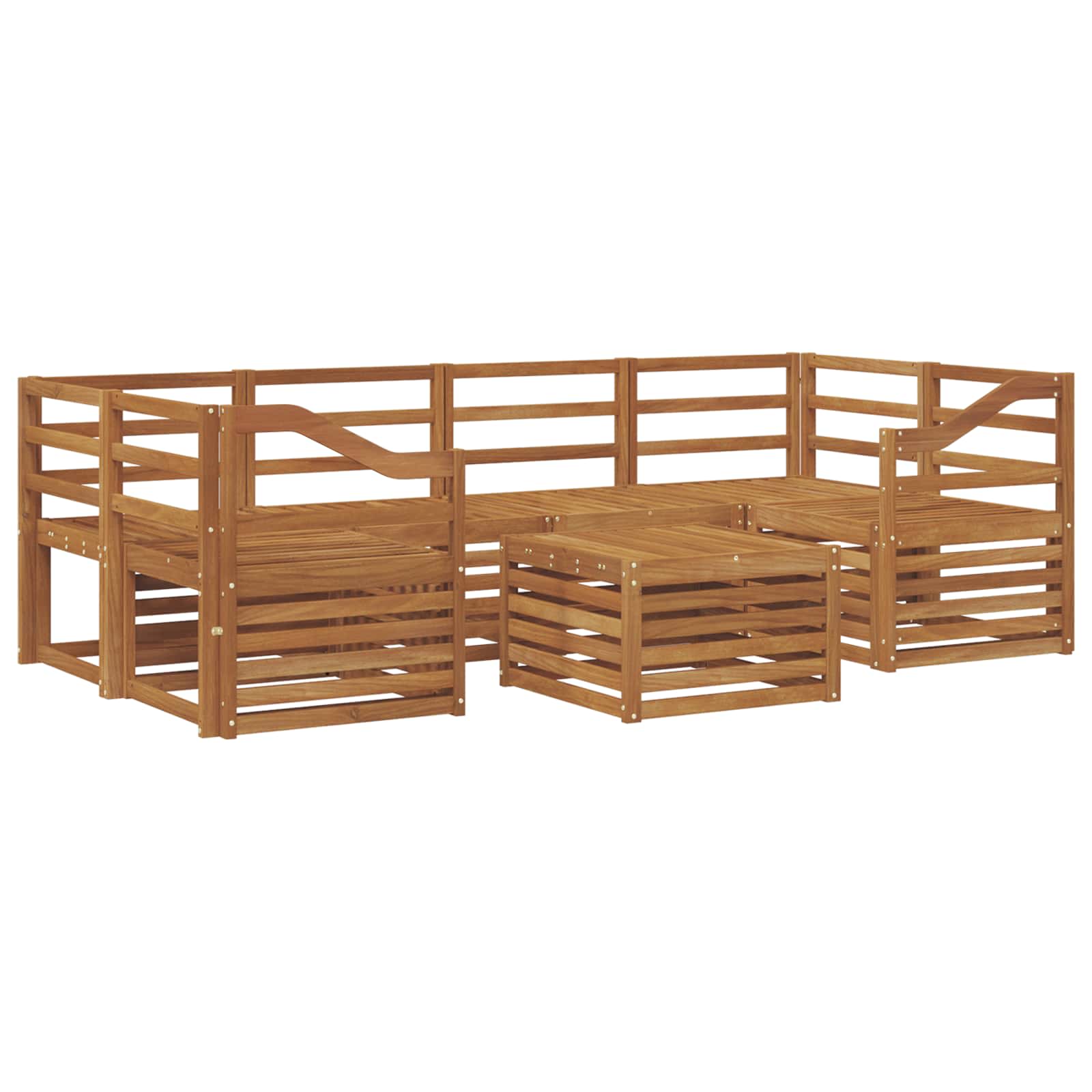 Set di divani da esterno 7 pcs Naturale | homemem39