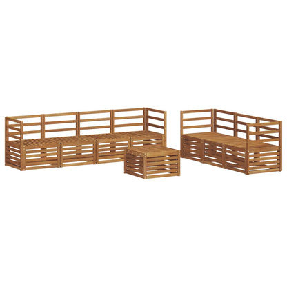 Set divani 8 pcs Naturale Legno di Acacia Massello