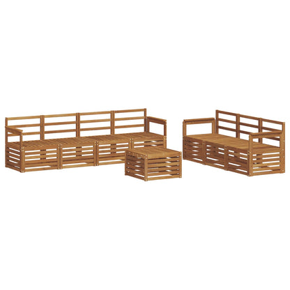 Set divani 8 pcs Naturale Legno di Acacia Massello