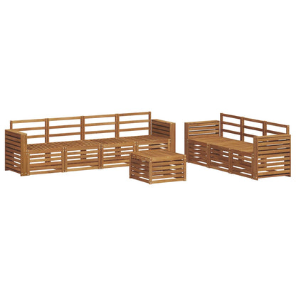 Set divani 8 pcs Naturale Legno di Acacia Massello
