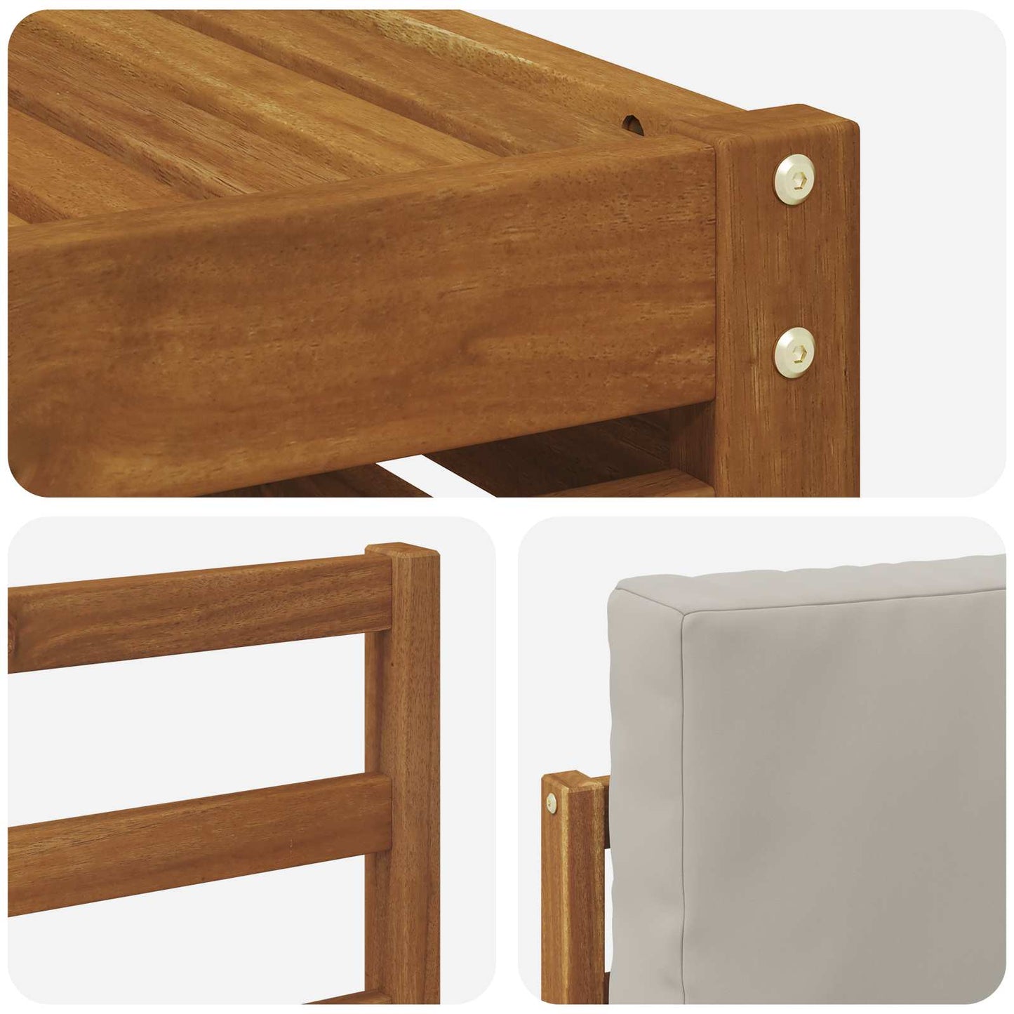 Set di divani da esterno 8 pcs Grigio Naturale e Chiaro | homemem39