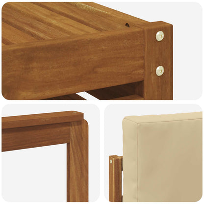 Set di divani da esterno con cuscino 8 pcs Naturale e Beige | homemem39
