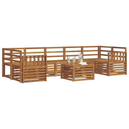 Set divani 8 pcs Naturale Legno di Acacia Massello | homemem39