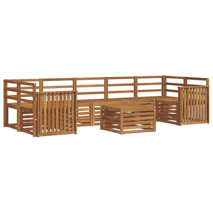 Set divani 8 pcs Naturale Legno di Acacia Massello | homemem39
