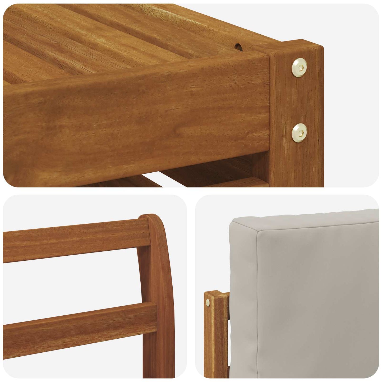 Set di divani da esterno 8 pcs Grigio Naturale e Chiaro | homemem39