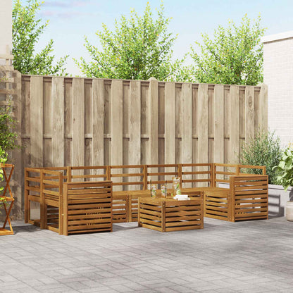 Set divani 8 pcs Naturale Legno di Acacia Massello | homemem39