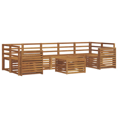 Set divani 8 pcs Naturale Legno di Acacia Massello | homemem39