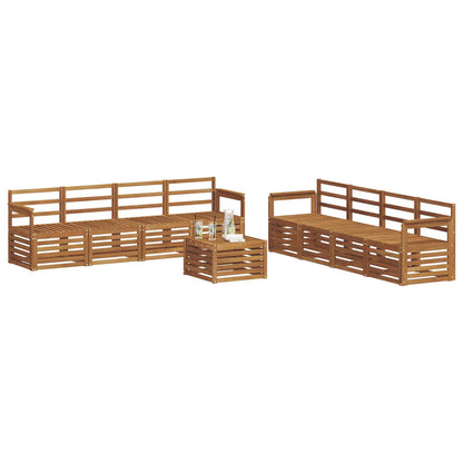 Set divani 9 pcs Naturale Legno di Acacia Massello