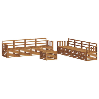 Set divani 9 pcs Naturale Legno di Acacia Massello | homemem39