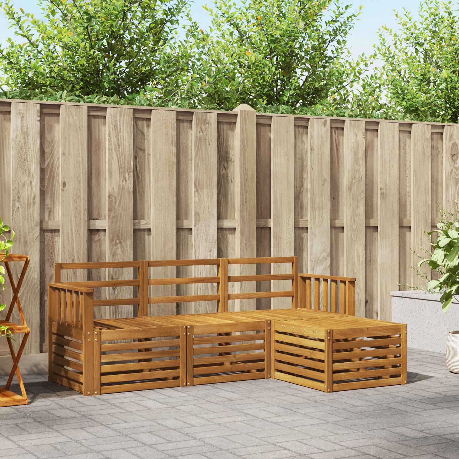 Set di divani da esterno 4 pcs Naturale | homemem39