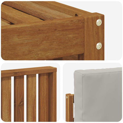 Set di divani da esterno 4 pcs Grigio Naturale e Chiaro | homemem39