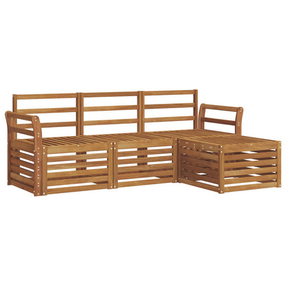 Set di divani da esterno 4 pcs Naturale