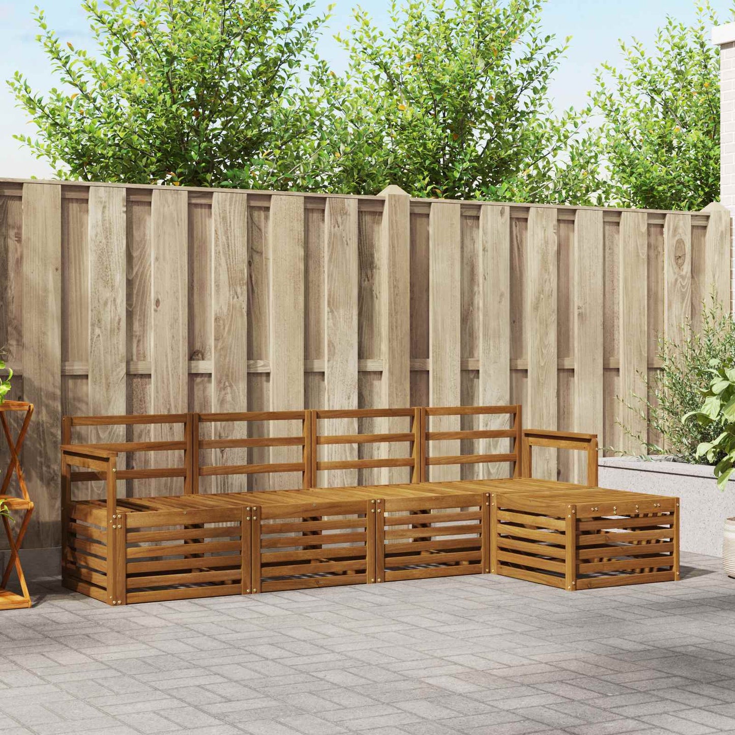 Set di divani da esterno 5 pcs Naturale | homemem39