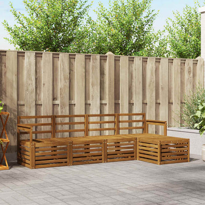 Set di divani da esterno 5 pcs Naturale | homemem39