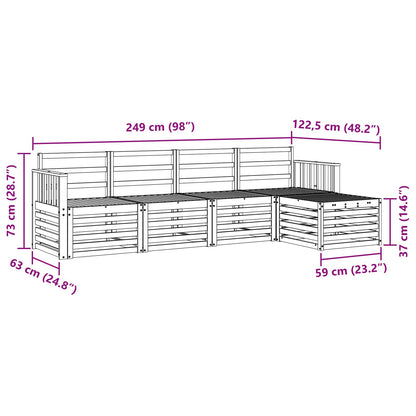 Set di divani da esterno 5 pcs Naturale | homemem39