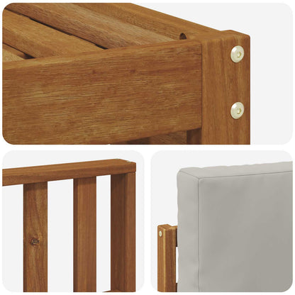 Set di divani da esterno 5 pcs Grigio Naturale e Chiaro | homemem39