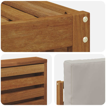 Set di divani da esterno 5 pcs Grigio Naturale e Chiaro | homemem39