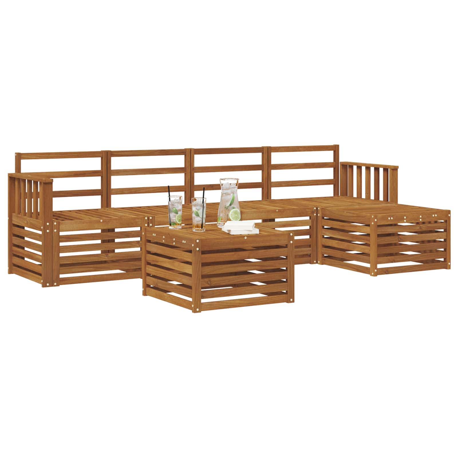 Set di divani da esterno 6 pcs Naturale | homemem39