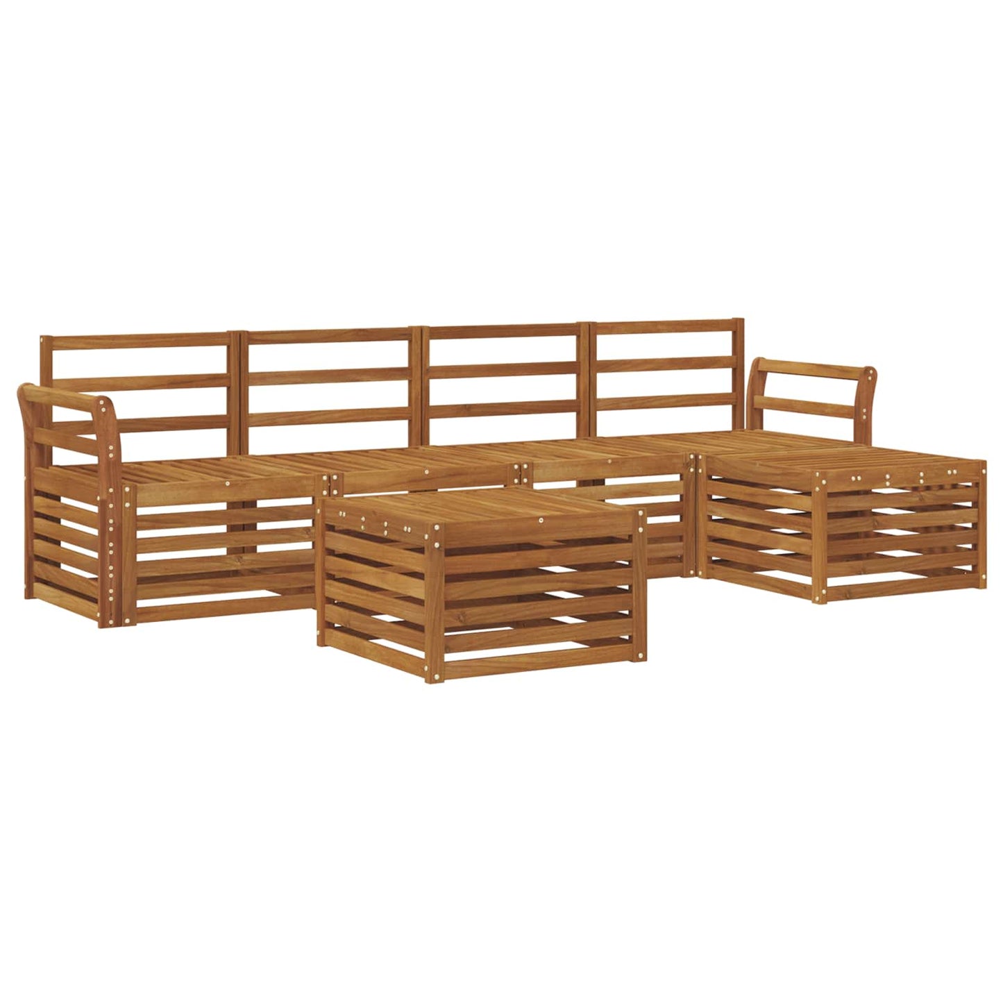 Set di divani da esterno 6 pcs Naturale