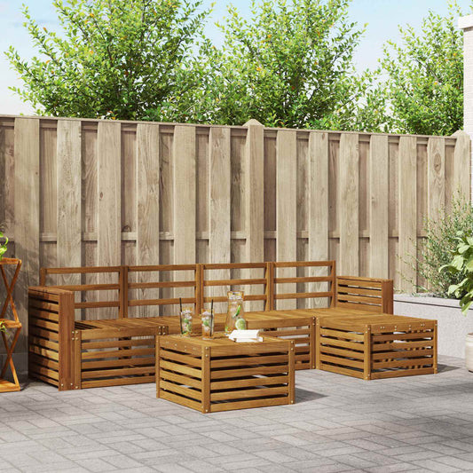 Set di divani da esterno 6 pcs Naturale | homemem39