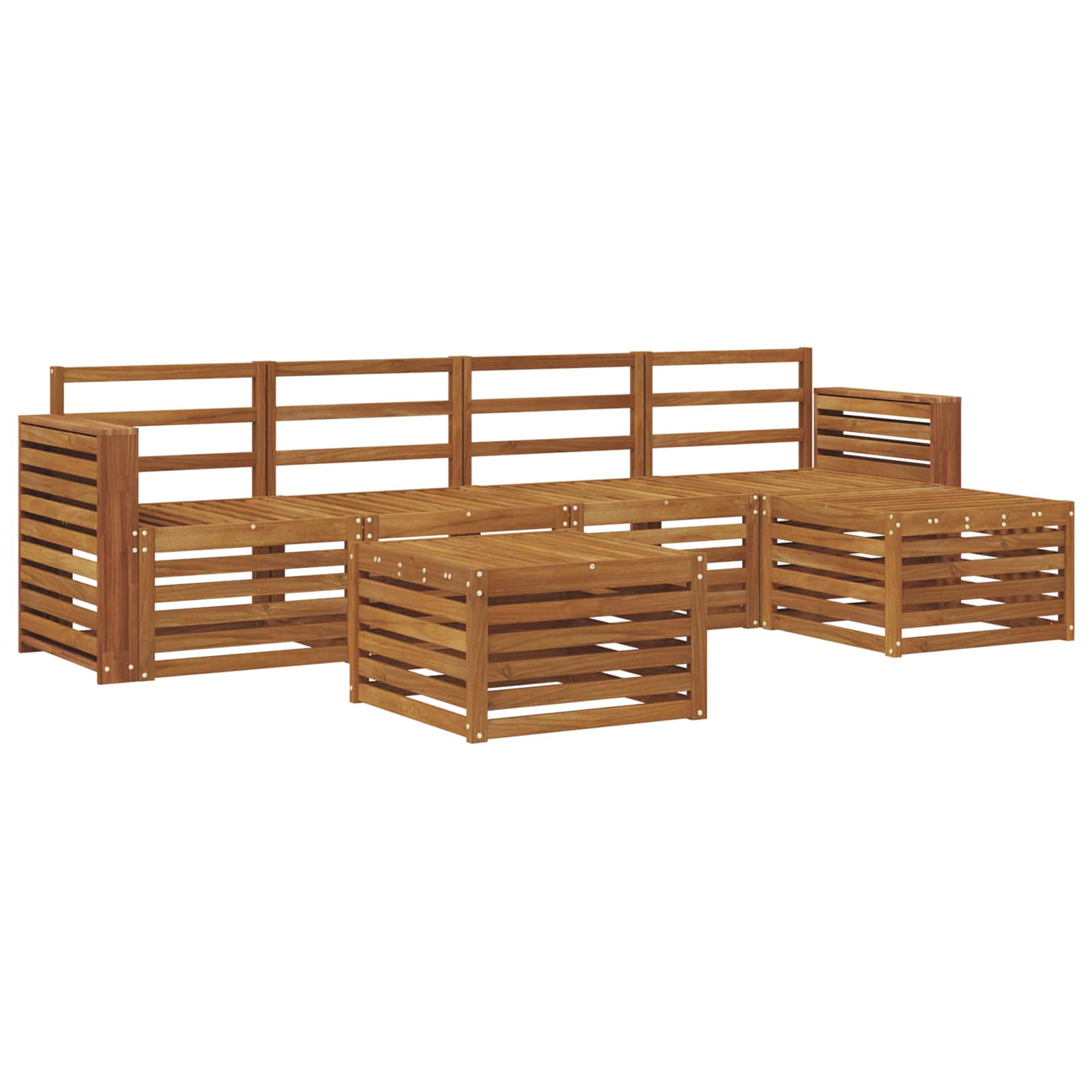 Set di divani da esterno 6 pcs Naturale | homemem39