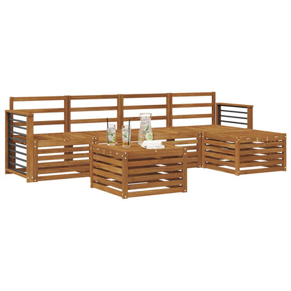 Set divani 6 pcs Naturale Legno di Acacia Massello