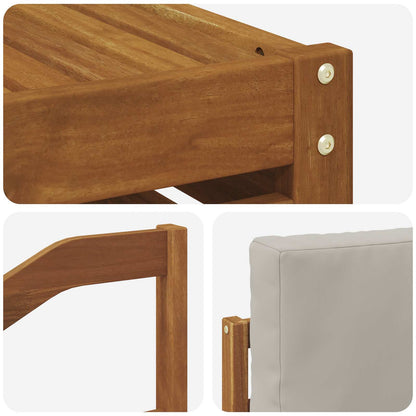 Set di divani da esterno 6 pcs Grigio Naturale e Chiaro | homemem39