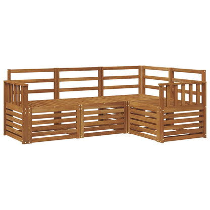 Set divani 4 pcs Naturale Legno di Acacia Massello