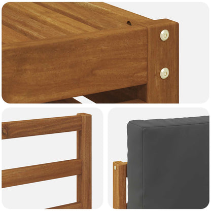 Set di divani da esterno con cuscino 5 pcs Naturale e Antracite | homemem39