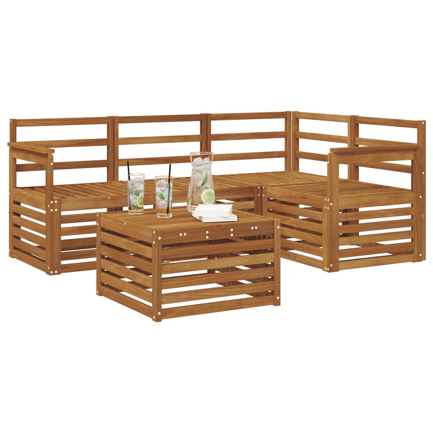 Set di divani da esterno 5 pcs Naturale