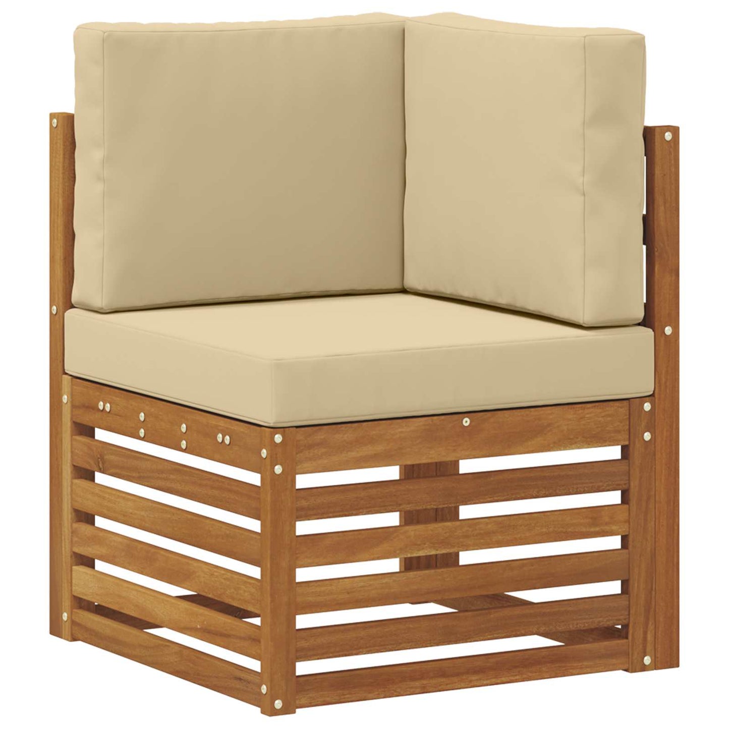 Set di divani da esterno con cuscino 5 pcs Naturale e Beige | homemem39