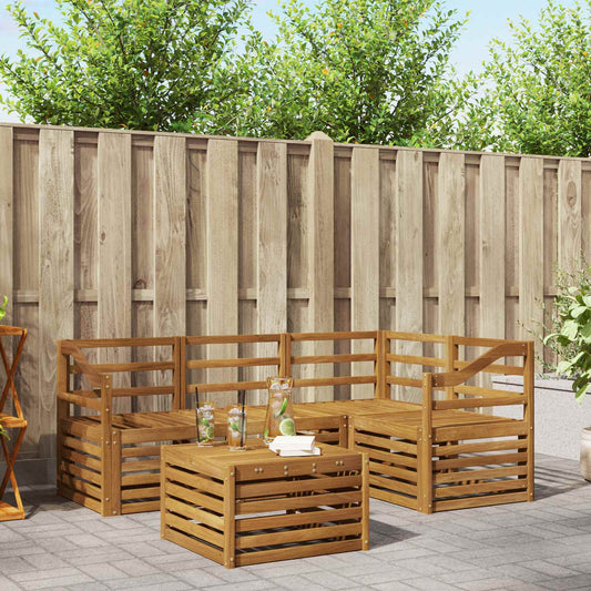 Set di divani da esterno 5 pcs Naturale | homemem39