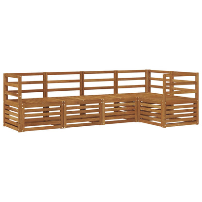 Set divano sezionale 5 pcs Naturale Legno di Acacia Massello | homemem39