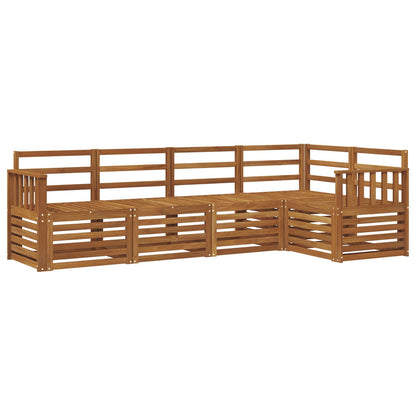 Set divano sezionale 5 pcs Naturale Legno di Acacia Massello