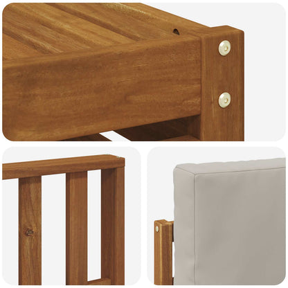 Set divano sezionale con cuscino 6 pcs Grigio Naturale e Chiaro