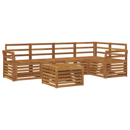 Set divano sezionale 6 pcs Naturale Legno di Acacia Massello | homemem39