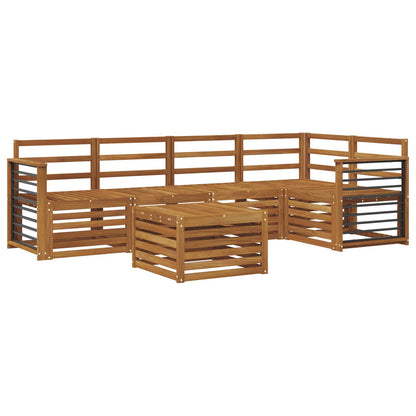 Set divano sezionale 6 pcs Naturale Legno di Acacia Massello | homemem39